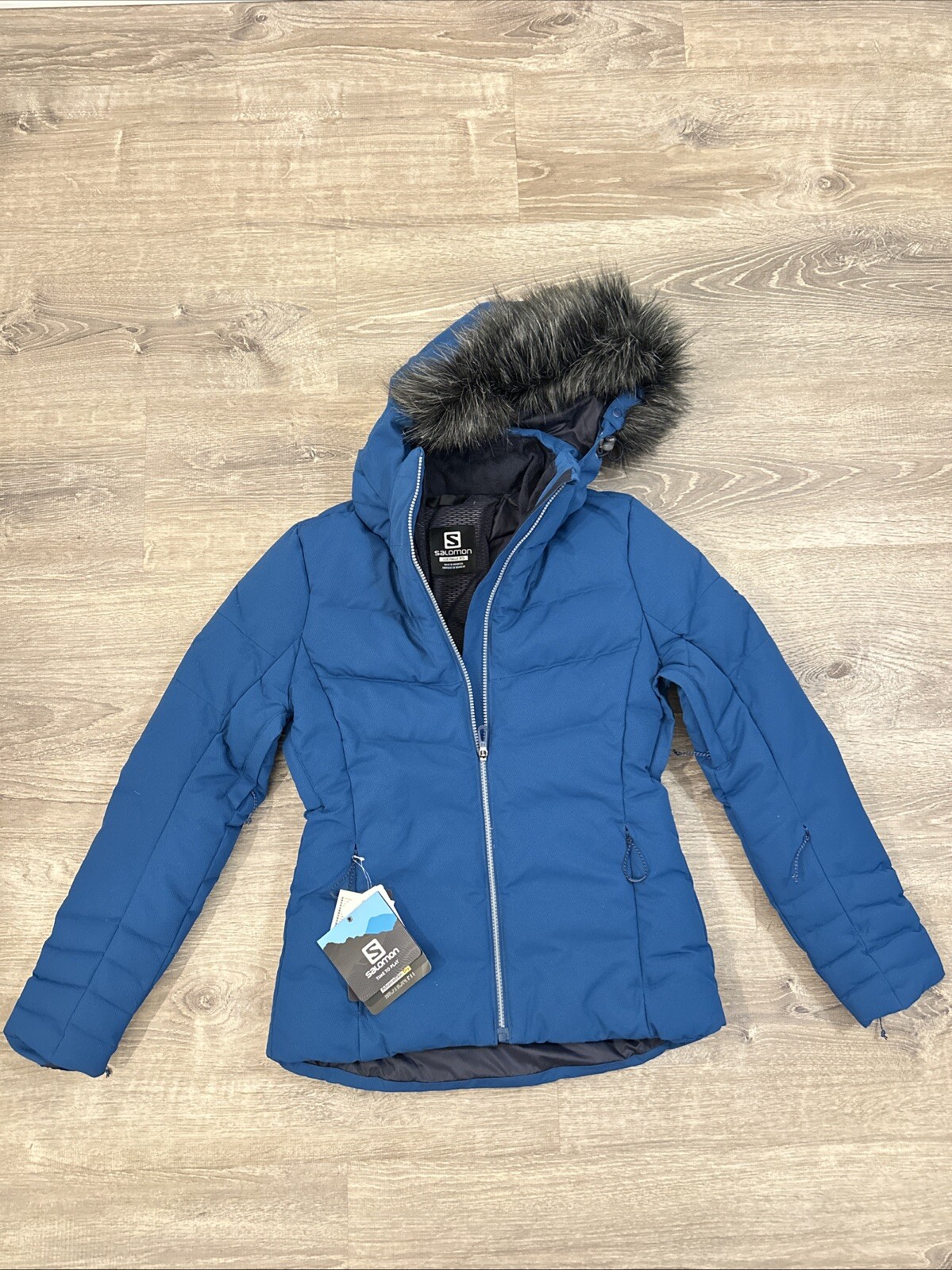 SALOMON Giacca da sci Solomon Icetown donna XS Poseidon blu 600 piumino