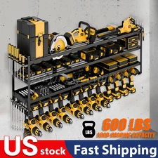 XXXL Power Tool Organizer Wall Mount,Extended Heavy Duty 12Drill Holder,4 Layer