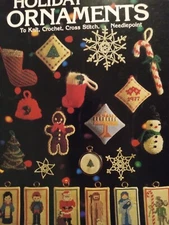 Vintage Christmas Ornament Cross Stitch Patterns Booklet Plastic Canvas Crochet