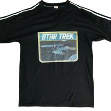 vtg 1970s 1980s STAR TREK Memorabilia T-shirt Mens XL 50/50 Poly Cotton made USA