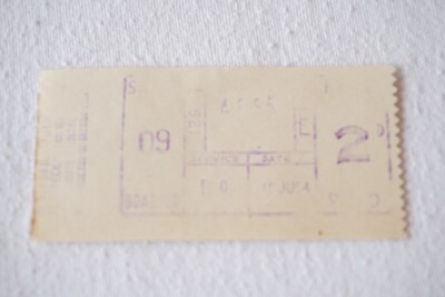 Juli 1954 unbekanntes TIM Automatenbus Straßenbahnfahrkarte 