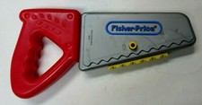 Vintage Fisher Price 1990 Plastic Working Hand Saw for Kids Very Cool 10" LOng
