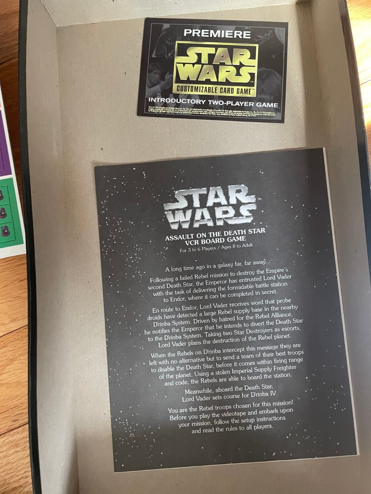 1996 Star Wars The Interactive Video Board Game Parker Brothers