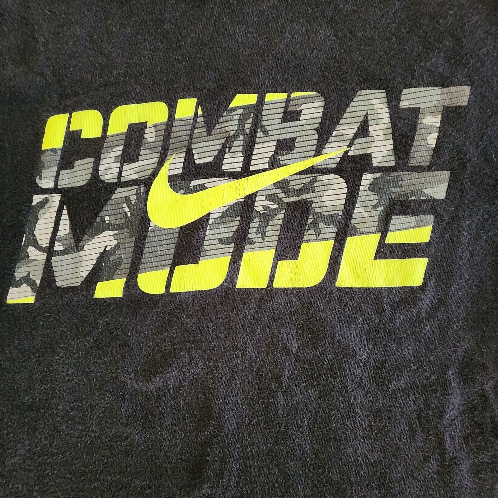Creo que estoy enfermo Casco Lógico Nike Combat Zone Black Cotton T-Shirt Kids M (bin16) | eBay