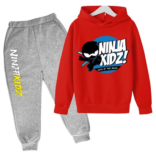 Ninja kidz hoodie Ninja Boy top and sports ankle sweatpants suit X'mas gift - Picture 35 of 38