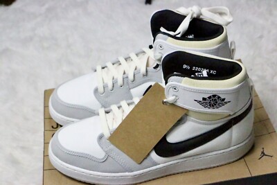 Air Jordan 1 KO High Grey Fog Sail White Black Men\'s AJKO 1 D05047 100 Size 9.5 Air Jordan 1 KO High Grey Fog Sail White Black Men main image 4
