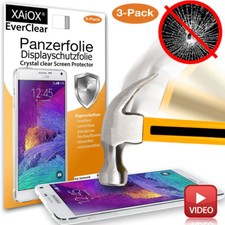 3x Panzerfolie Display Schutzfolie für Samsung Galaxy Note 4