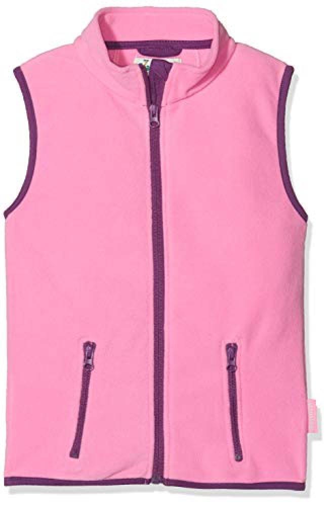 (TG. 92) Playshoes Fleece-Weste Farbig abgesetzt Gilet, Rosa (Pink 18), 2 Anni (