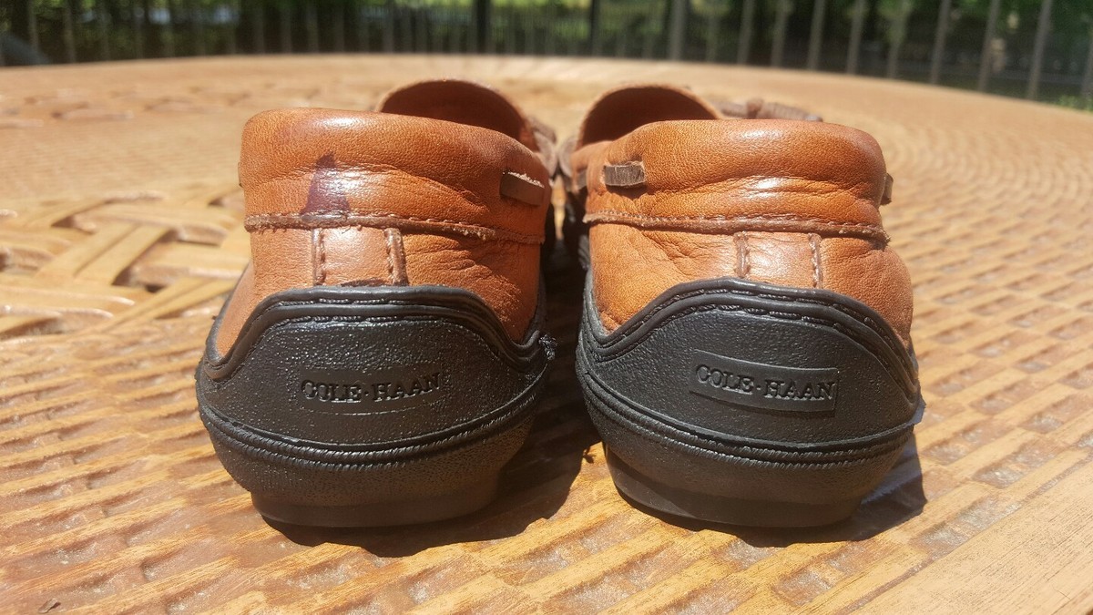 COLE HAAN Brown Driving Shoes Tan Leather Moccasins Loafers 