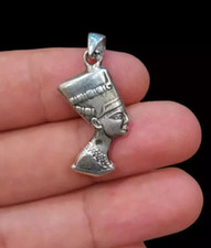 QUEEN NEFERTITI'S RARE 925 SILVER NECKLACE, PHARAONIC EGYPTIAN ANTIQUITIES, BC