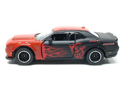 Majorette Dodge Challenger SRT Demon Red / Black Flame 1:66 (3