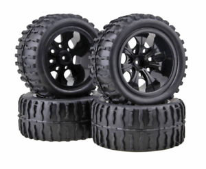 1//10 Rc Truck Wheels /& Tires Set for Hpi Mt2 Firestorm Jumpshot Mt Savage XS