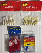 Arkie Assorted Fishing Lures Rigged Twirl Tails Panfish Beaver Various Pack of 4