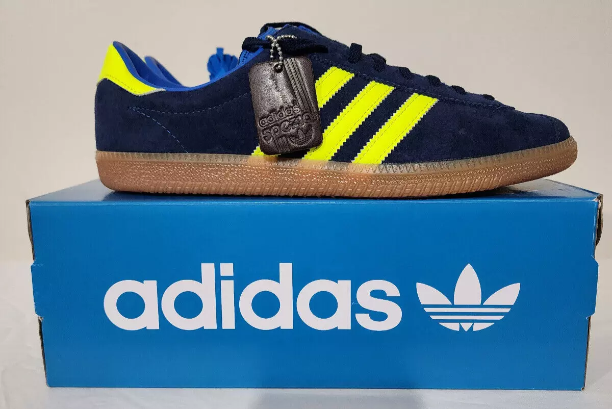 assistent eer potlood New Mens adidas Hochelaga SPZL Spezial Shoes Navy/Neon Yellow (HQ9950) Sz.  US 10 | eBay