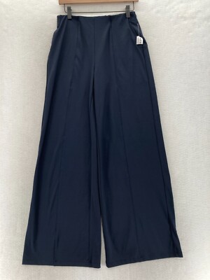 Old Navy Active Pants Women's Small Pull On Wide Leg Blue Powersoft Stretch NWT