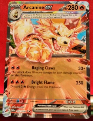 Pokémon Arcanine EX HP280 Holo Double Rare Card No. 032/198 | eBay