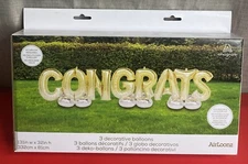 Large CONGRATS YARD SIGN BALLOON Graduation Wedding Reception Congratulations