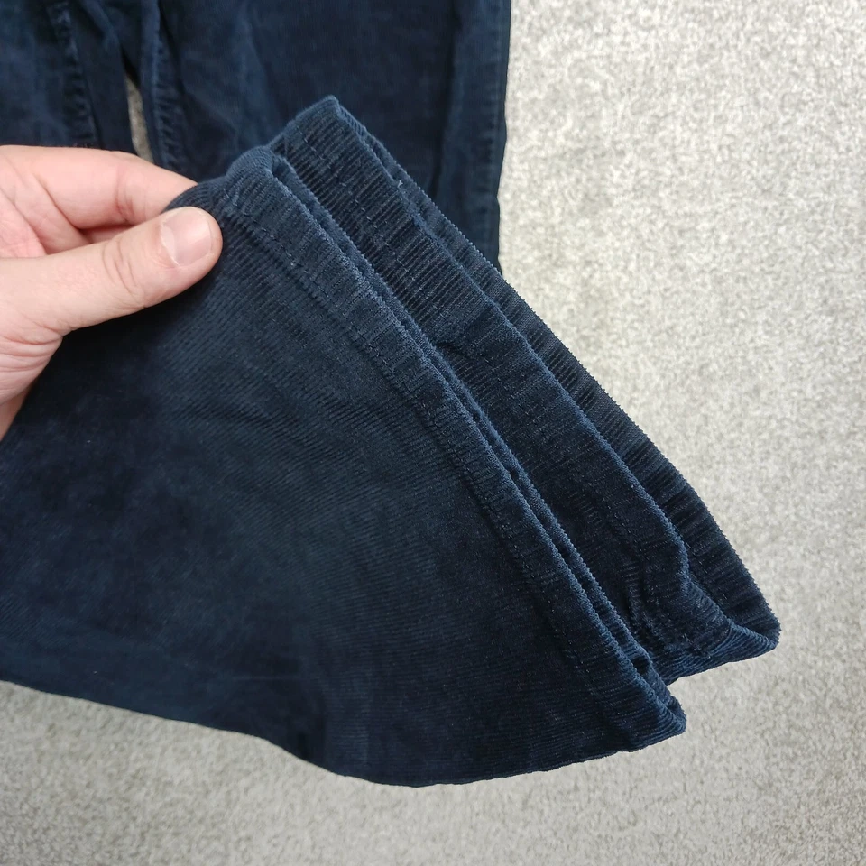 Pantalones St Johns Bay para mujer 16 azul marino pana calce clásico pierna recta elásticos Foto 3 de 4