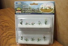 JTT SCENERY PRODUCTS Assorted Flower Plants 3, 10/pk O Scale #95562