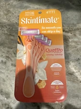 Skintimate Quattro Women's Disposable Razor, Vanilla Sugar, 4 Razors/Pack