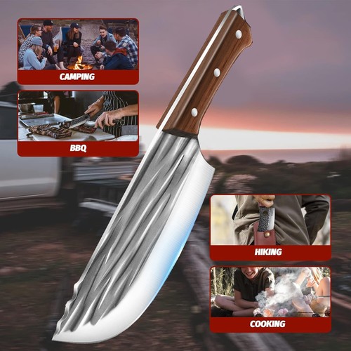 Coltello da macellaio forgiato a mano 7 pollici per taglio carne coltello vichingo