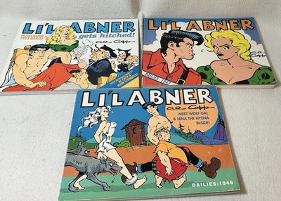 3 LI'L ABNER Colored Cartoon Collection VOL. 9, 18, & 12 Comic Strip By Zack