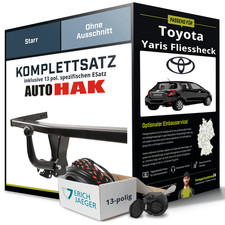 Für TOYOTA Yaris Typ XP9 Anhängerkupplung starr +eSatz 13pol 08.2005-12.2014 NEU