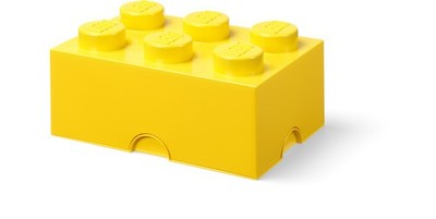 LEGO Storage Brick 6 Knobs, Bright Yellow [New Toy] Yellow, Brick