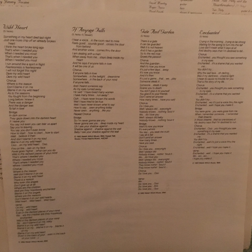 STEVIE NICKS - The Wild Heart - 1983 Modern Records LP w/insert Foto 4 de 4