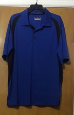 Men’s Grand Slam Performance Golf Three Button Logo Stretch Polo Shirt XLT TALL