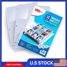 540 Baseball Card Sleeves 9-Pocket Trading Card Protectors for 3 Ring Binder