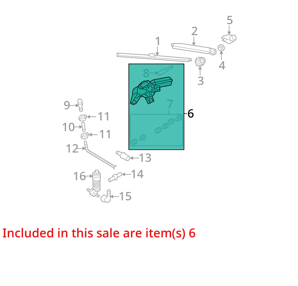 Volkswagen Rabbit 2009 motor limpiaparabrisas trasero fabricante de equipos originales 47 k millas - LKQ428872398 Foto 4 de 4