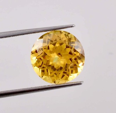 AAA+ Flawless 13 x 13 mm Natural Yellow Sapphire Loose Gemstone GIT Certified