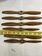 Vintage Power Prop Wood 10 6 9 8 Model R/C Airplane Propeller Lot