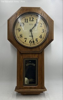 Elgin 1863 Brown Wooden Decorative Regulator Analog Wall Clock