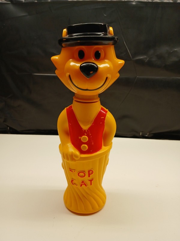 Vintage 1960's TOP CAT Colgate Palmolive Soaky Bubble Bath Bottle HANNA-BARBERA