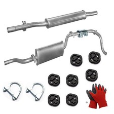 Komplett ab Kat Auspuff für VW Caddy 1 I 1.6/1.6Diesel 54/75 PS + Anbausatz