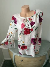 Fairy Babydoll Top 👀 Bloomcore Cottagecore Bell Sleeve S Romantic Girl Boho Y2K