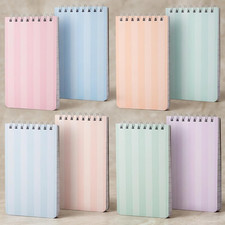Aesthetic Pocket Notebooks Set of 8 for Women - Small 3X5 Spiral Notepads with L