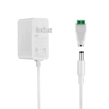 Tonton 12V 1A Power Supply Adapter 10ft Cord 12W DC Power Cable to 110-240V AC A