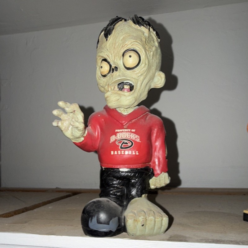 Arizona Diamondbacks Zombie Baseball Bobblehead Figure Red Green Black