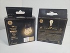GE Vintage Style LED Light Bulbs 2-Pack Lot (4 Bulbs) A15 Warm Amber Glass