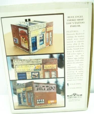 Downtown Deco DD6 O Scale Lou's Tattoo Parlor amd Smoke Shop Model Building Kit