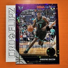 2019-20 NBA Hoops Premium Stock - Dwayne Bacon Purple Disco Prizm Hornets