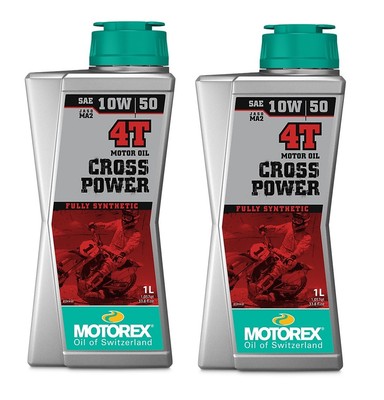 Motorex Cross Power 4T 10W-50 Motoröl 10W50 2x 1L kompatibel mit KTM, Husqvarna
