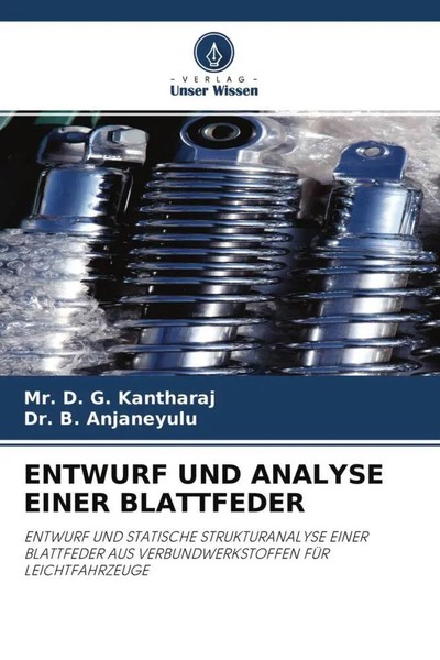 D. G. Kantharaj (U. A.) | Entwurf UND Analyse Einer Blattfeder | Taschenbuch-image