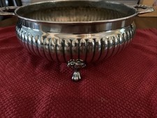 Leonard EP Silver Plated Three Footed Casserole Dish W/handles