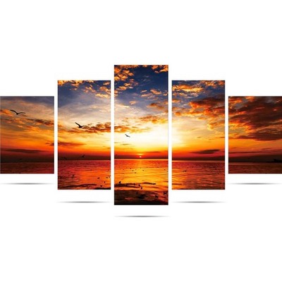 5D Diamond Painting Kit Leinwand Diamanten Kreuzstich Sonnenuntergang