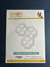 NEW! Simon Says Stamp-LINKING LUCKY CLOVERS DIE - 3.5" x 4.25", St Pat's Day