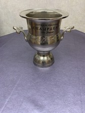 French Cuvee De Prestige Du Louvois Champagne Pedestal Trophy Ice Bucket Handles